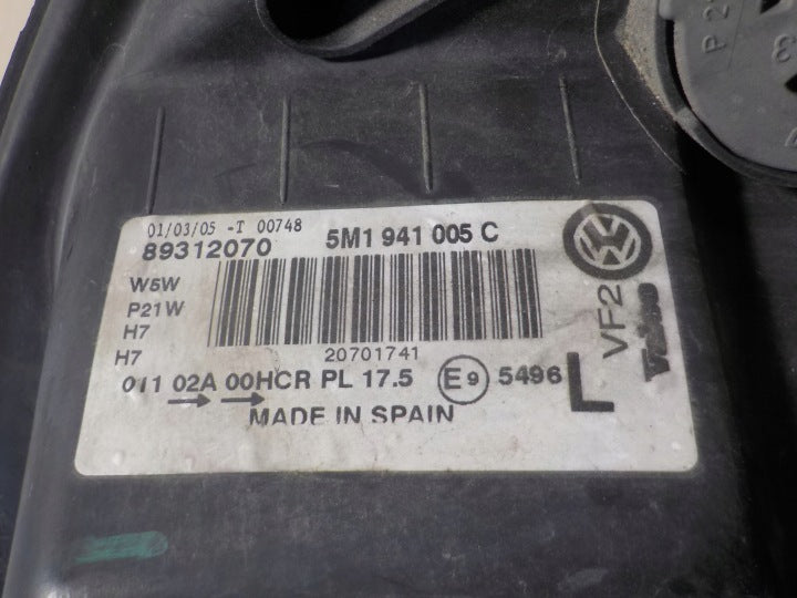 Frontscheinwerfer VW Golf V Plus 5M1941005C Links Scheinwerfer Headlight SCH9876252606sv