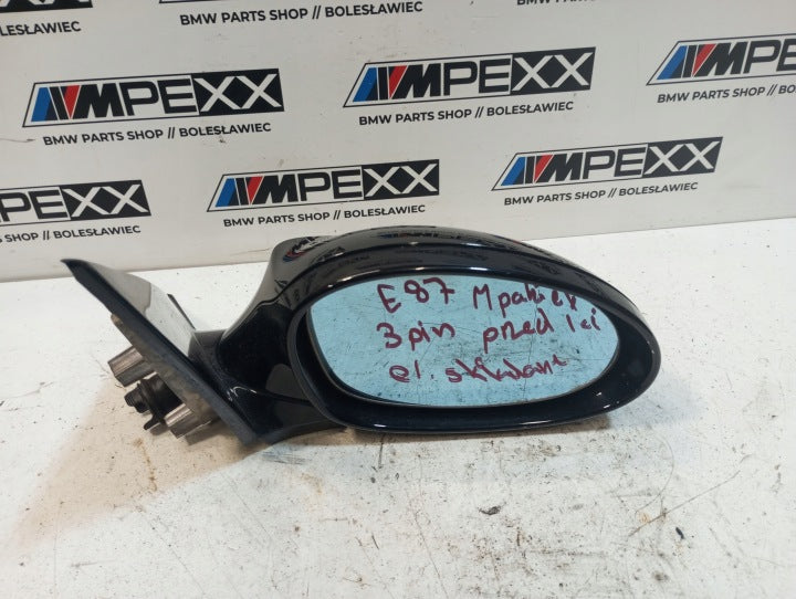 Außenspiegel Seitenspiegel BMW E87 E1010803 Elektrisch 3Pin Rechts Schwarz SSP6688514659am