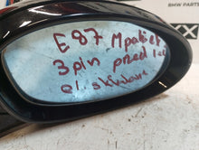 Laden Sie das Bild in den Galerie-Viewer, Außenspiegel Seitenspiegel BMW E87 E1010803 Elektrisch 3Pin Rechts Schwarz SSP6688514659am