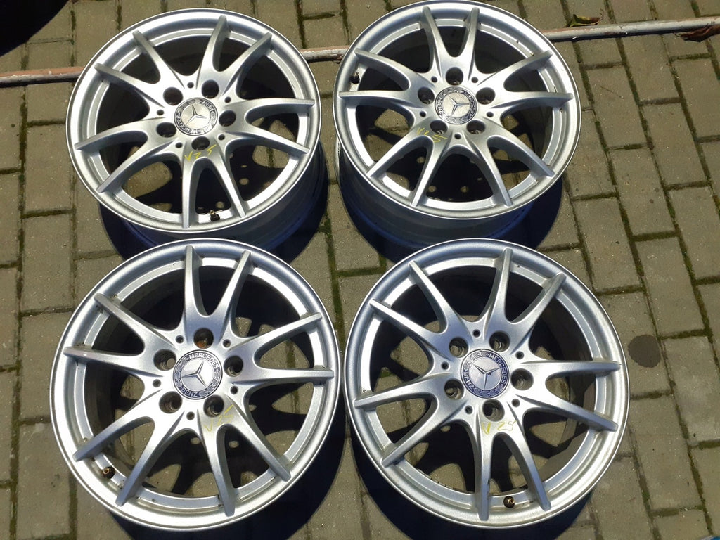 4x Alufelge 16 Zoll 6.5" 5x112 49ET Glanz Silber A2464010800 Mercedes-Benz FEL4824192446kd