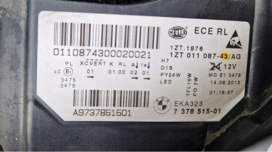 Frontscheinwerfer BMW 5 F11 F10 7378515 1ZT011087-44 Xenon Links Headlight SCH2501103422er