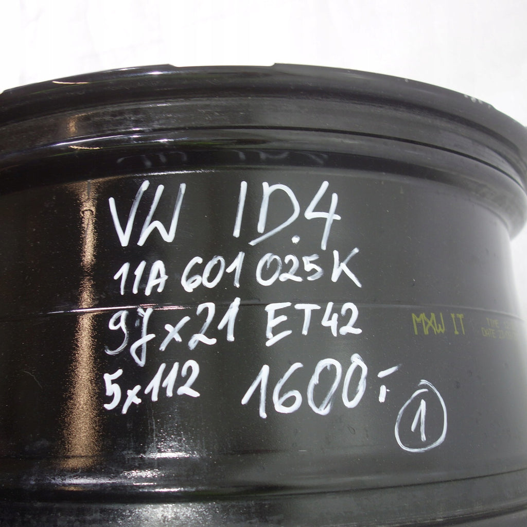 1x Alufelge 21 Zoll 9.0" 5x112 42ET Glanz Schwarz 11A601025K VW Id.4 Rim Wheel FEL7899610794ax