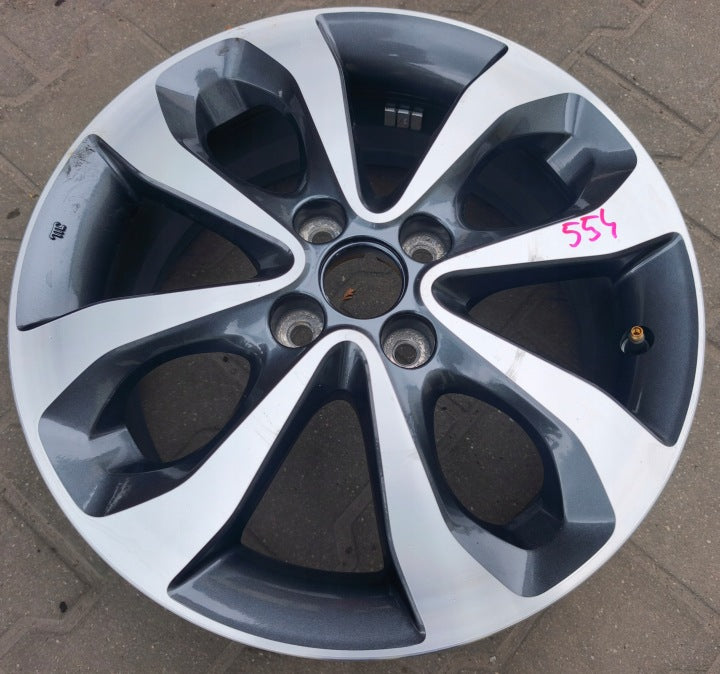 1x Alufelge 16 Zoll 6.0" 4x100 55ET Glanz Silber Nissan Micra I K14 Note E12 FEL4234449395jm