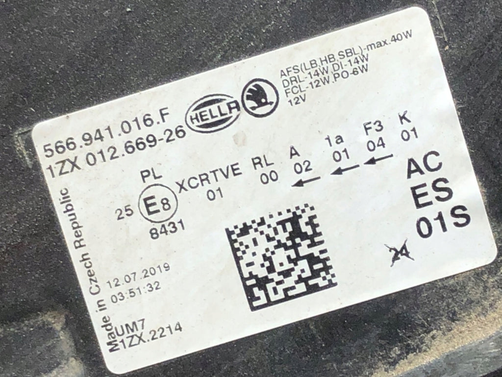 Frontscheinwerfer Skoda Kodiaq 566941016F Ein Stück (Rechts oder Links) SCH1181836860bg