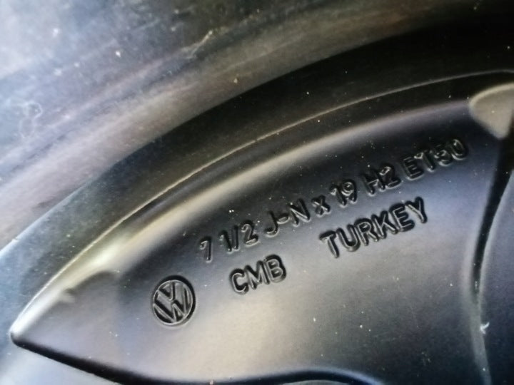 1x Alufelge 19 Zoll 7.5" 5x112 50ET Glanz Schwarz 10A601025K VW Id.3 Rim Wheel FEL7389263020dt
