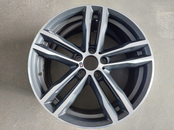 1x Alufelge 19 Zoll 8.5" 5x120 47ET Glanz Grau 7856711 BMW 3 F30 F31 Rim Wheel FEL4627180608wm