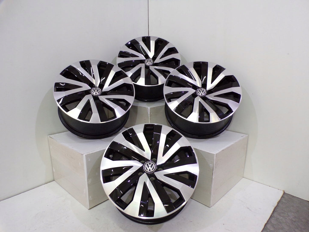 4x Alufelge 18 Zoll 8.0" 5x112 25ET Glanz Schwarz 760601025M Audi Q7 Touareg FEL2572479853fz
