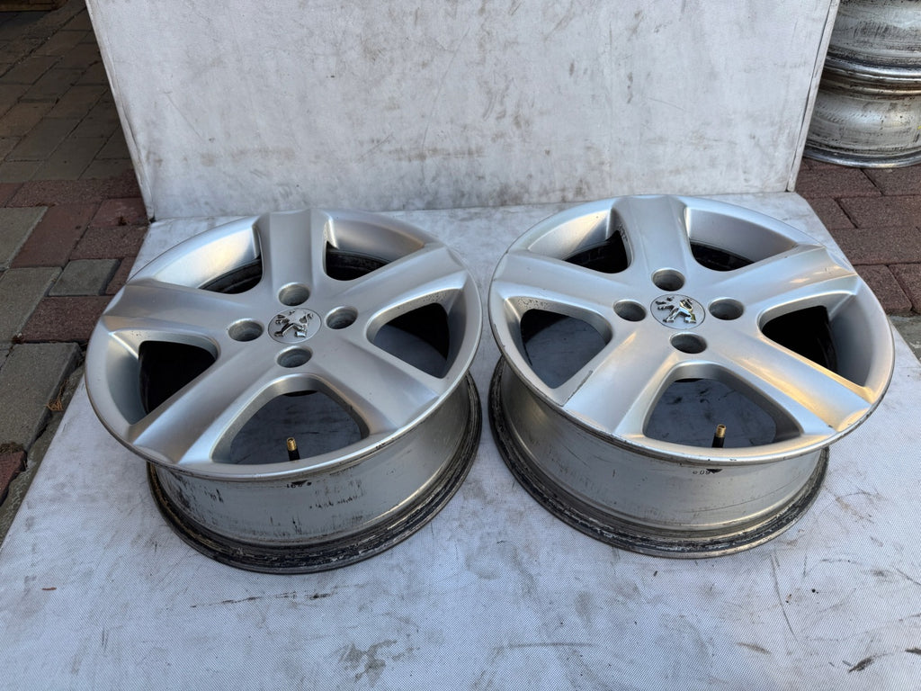 1x Alufelge 16 Zoll 6.5" 4x108 31ET Glanz Silber Peugeot Rim Wheel FEL3375321335nf