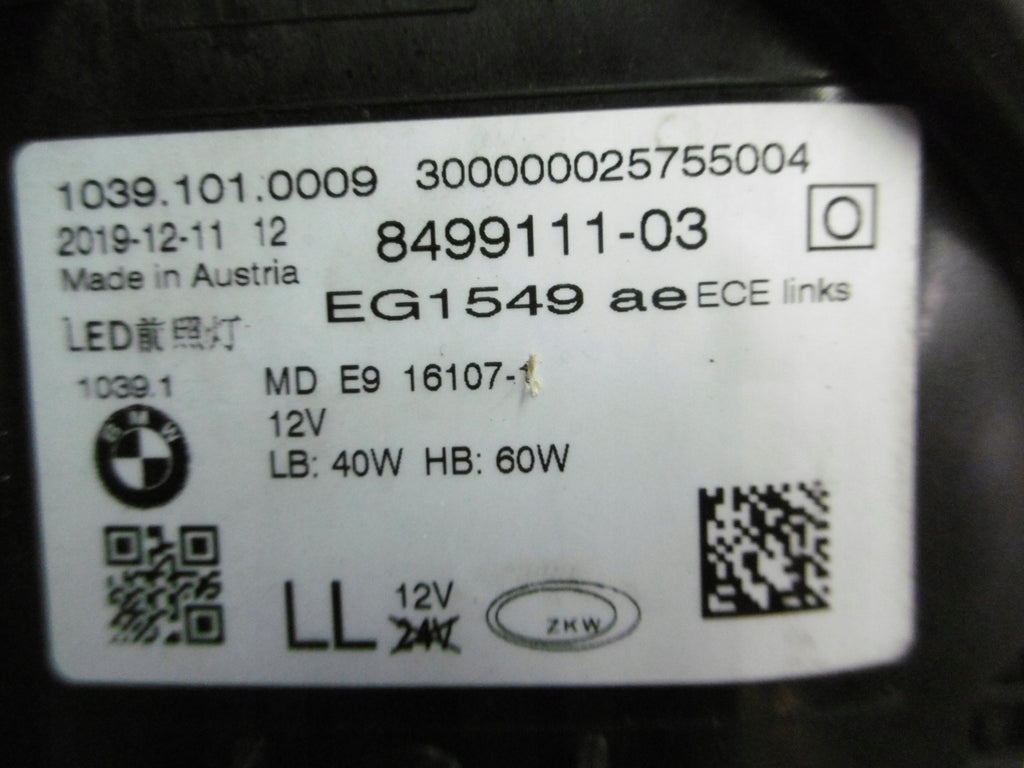 Frontscheinwerfer BMW 5 G31 G30 8499111-03 LED Links Scheinwerfer Headlight
