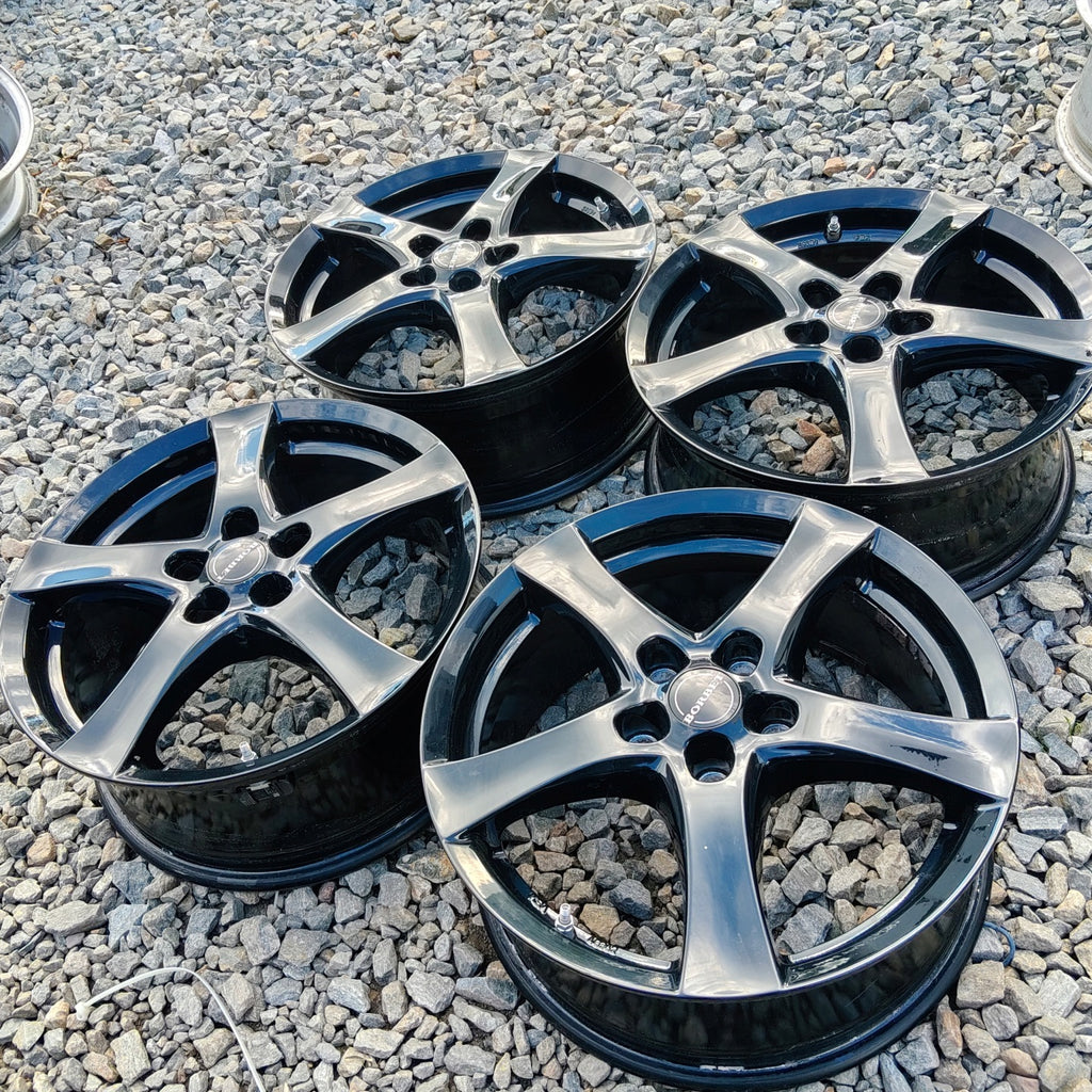 4x Alufelge 17 Zoll 7.0" 5x114.3 50ET Glanz Schwarz KBA48362 Hyundai I Rim Wheel FEL6592339461um