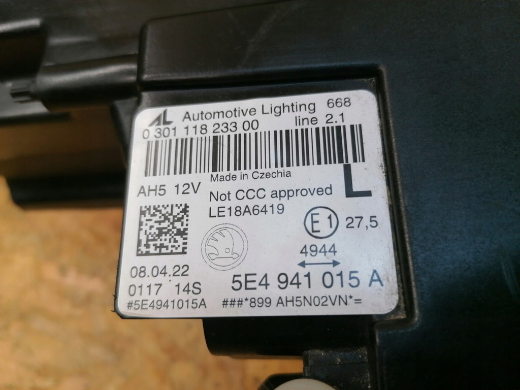 Frontscheinwerfer Skoda Octavia 5e3 I 5E4941015A Full LED Links Headlight SCH5211194726tn