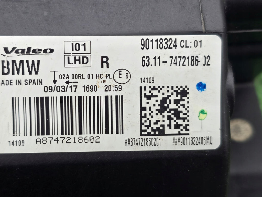 Frontscheinwerfer BMW I3 7472186-02 Rechts Scheinwerfer Headlight SCH9745419807je