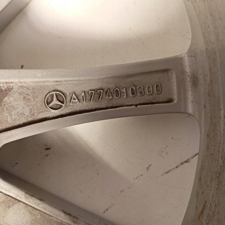 4x Alufelge 17 Zoll 6.5" 5x112 44ET Glanz Silber A1774010300 Mercedes-Benz FEL9147498890oe