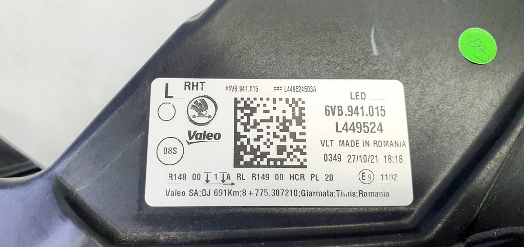 Frontscheinwerfer Skoda Fabia 6VB941015 LED Links Scheinwerfer Headlight SCH4502502376iq