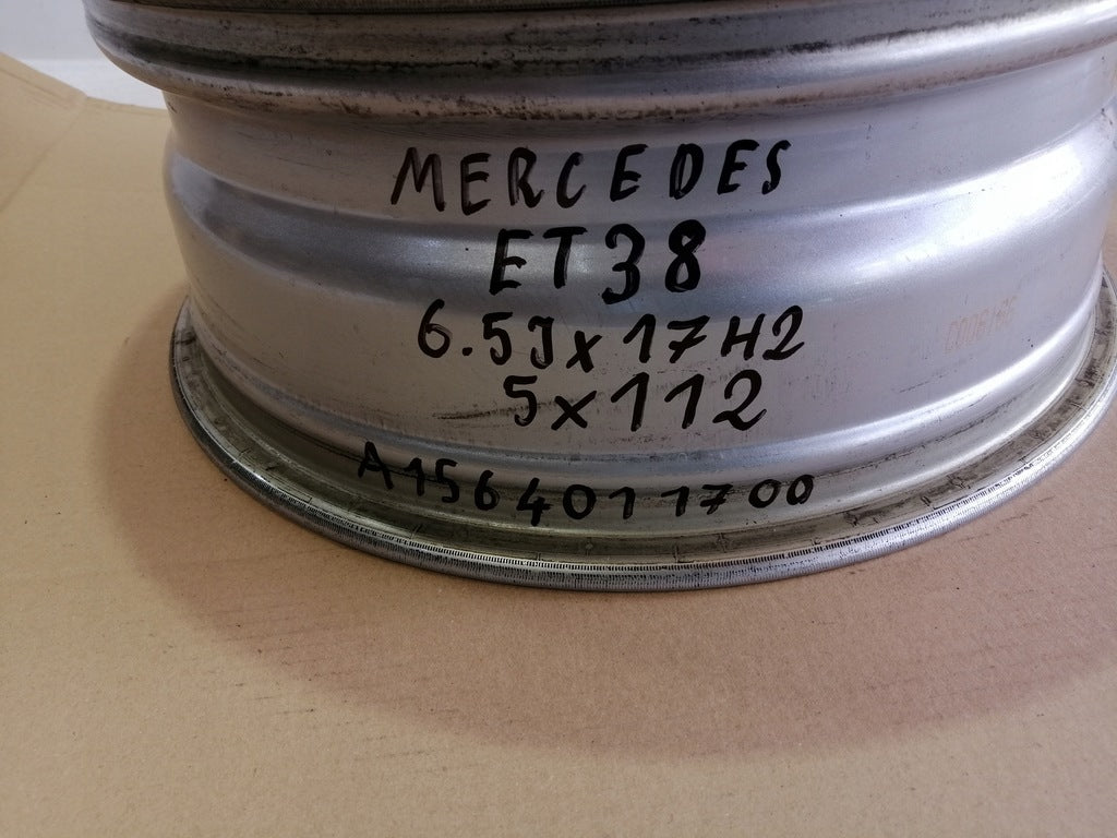 1x Alufelge 17 Zoll 6.5" 5x112 38ET Silber A1564011700 Mercedes-Benz Rim Wheel FEL9396004749at