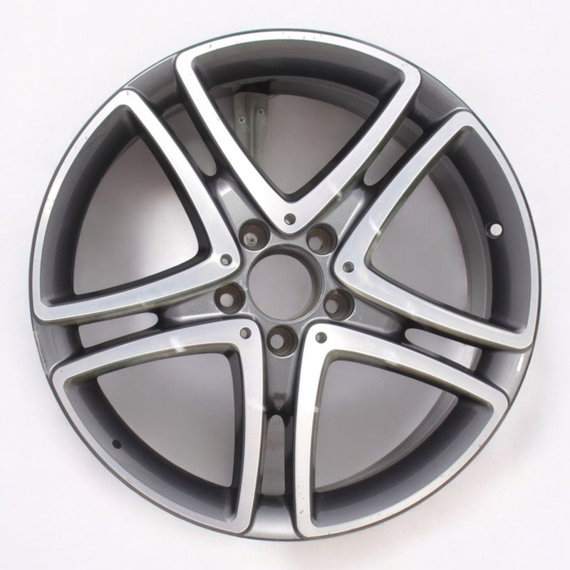 1x Alufelge 18 Zoll 9.5" 5x112 43,5ET Glanz A222401200 Mercedes-Benz Rim Wheel