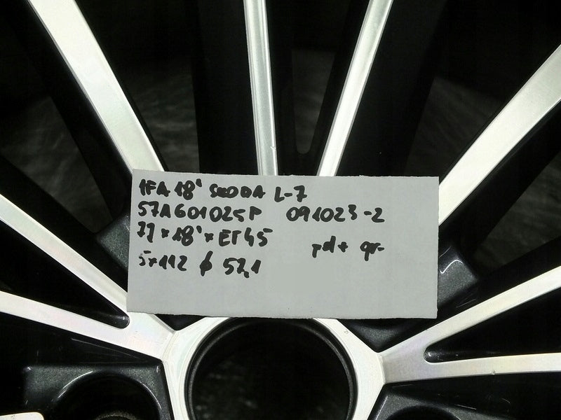 1x Alufelge 18 Zoll 7.0" 5x112 45ET Glanz Graphit 57A601025 Mg Rim Wheel FEL6020668971hj