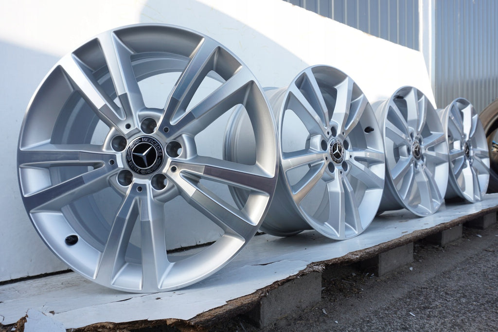 4x Alufelge 18 Zoll 8.0" 5x112 45ET Glanz Silber A2074011102 Mercedes-Benz FEL5671104675va