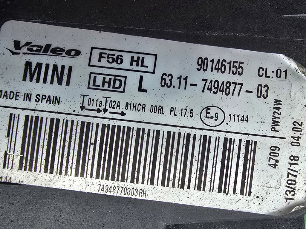 Frontscheinwerfer Mini F56 7494877 Links Scheinwerfer Headlight SCH7330238368kz