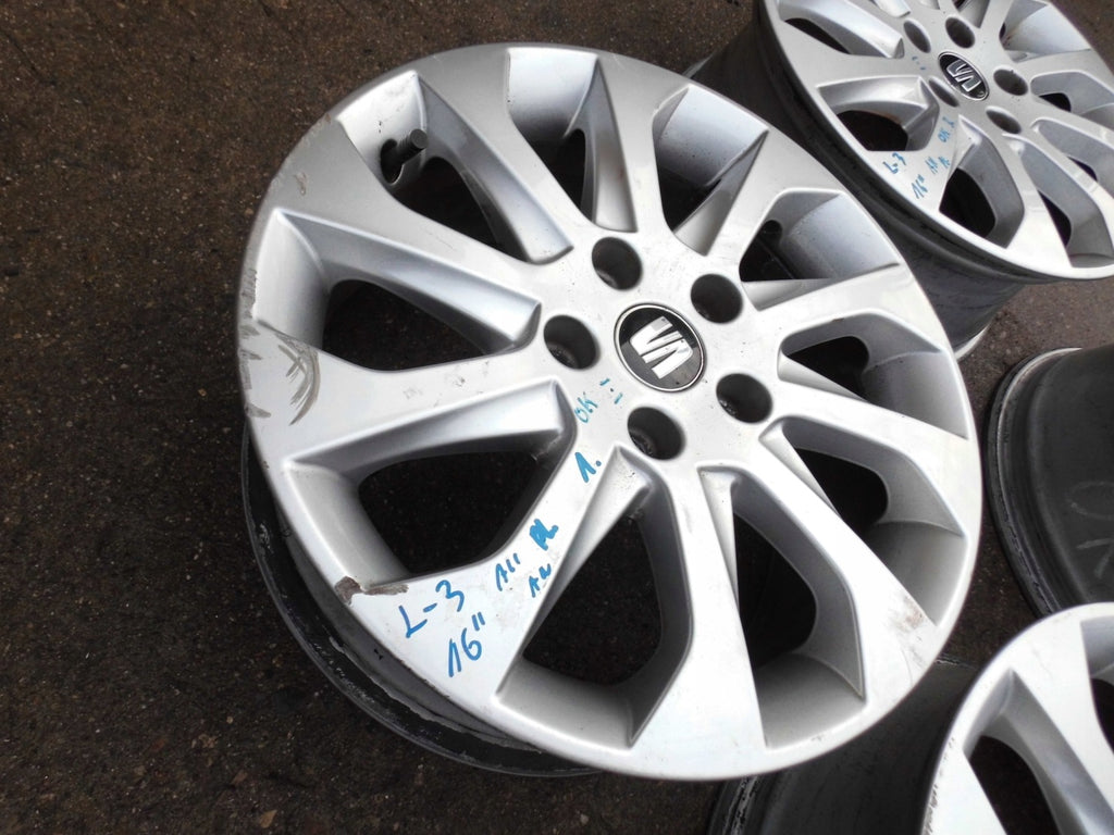 4x Alufelge 16 Zoll 6.5" 5x112 50ET 5F0601025A Seat Leon Rim Wheel FEL1448926853yl
