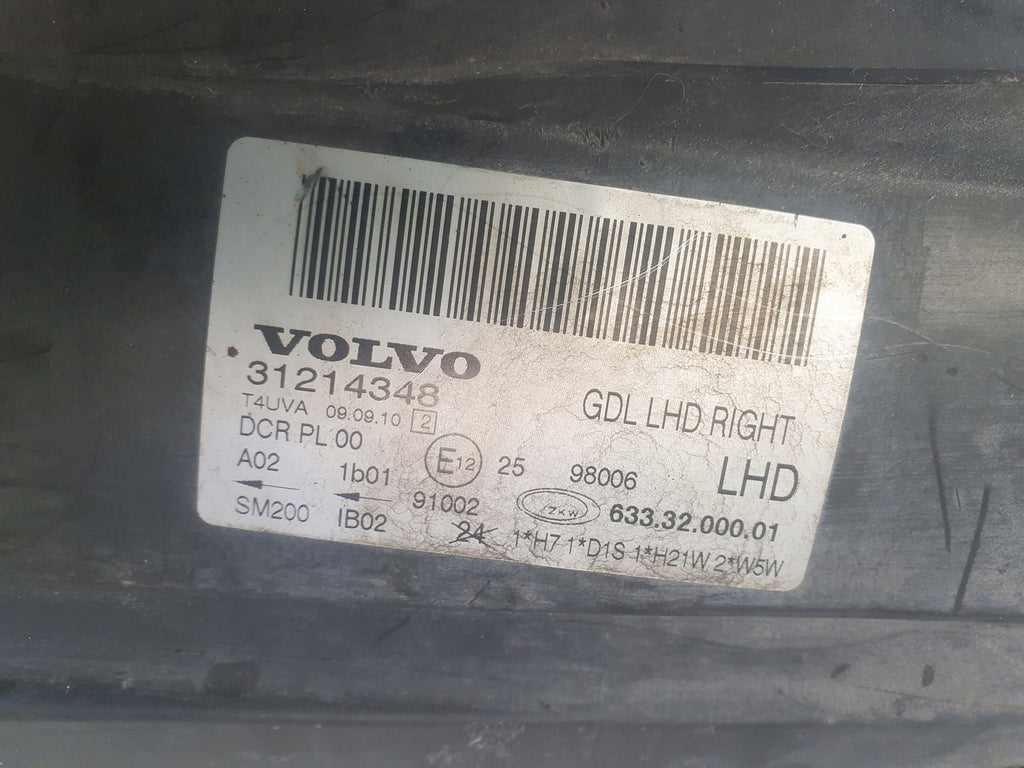 Frontscheinwerfer Volvo S80 V70 III Xc70 31214348 6333200001 Xenon Rechts SCH6624912044yr