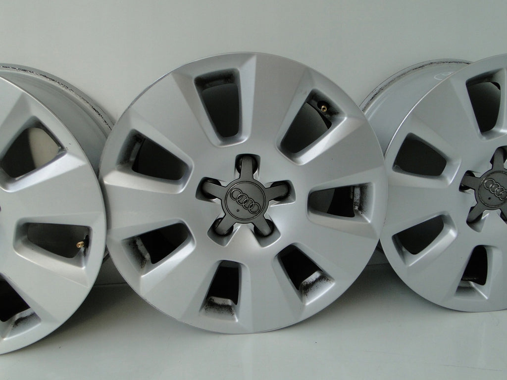 4x Alufelge 16 Zoll 7.5" 5x112 37ET Silber Audi Rim Wheel