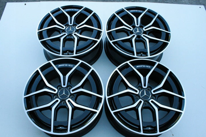4x Alufelge 19 Zoll 8.0" 5x112 43ET Glanz Schwarz A2134016500 Mercedes-Benz W213 FEL1845855098bf