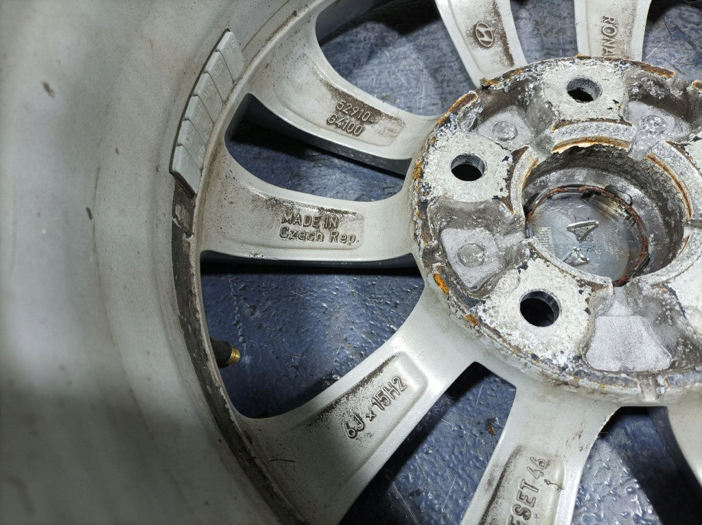 1x Alufelge 15 Zoll 6.0" 5x114.3 46ET Glanz Grau 52910G4100 Hyundai I Rim Wheel FEL4917716462ss