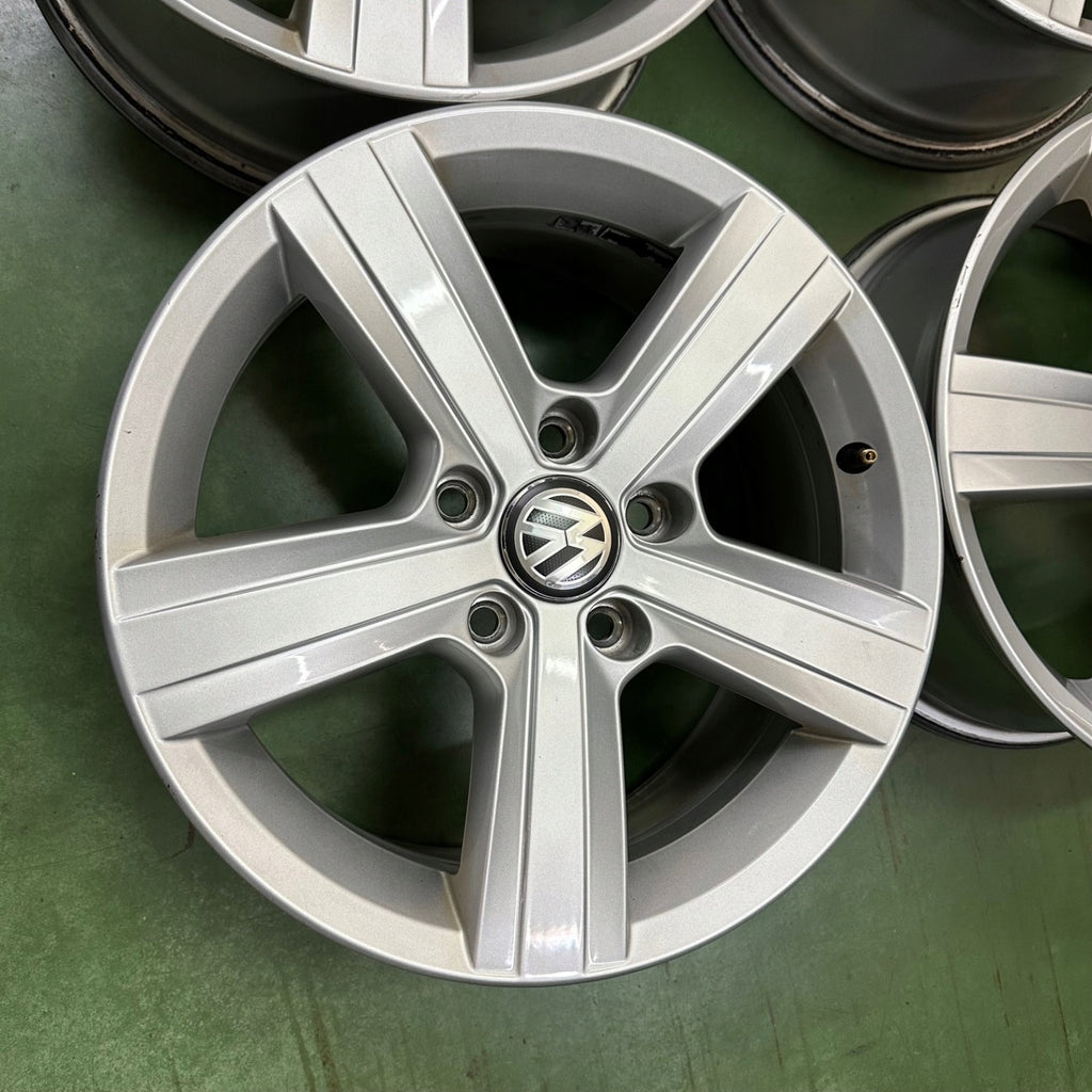 4x Alufelge 16 Zoll 6.5" 5x112 46ET Glanz Silber 5G0601025BN VW Golf Vii FEL4480222494xk