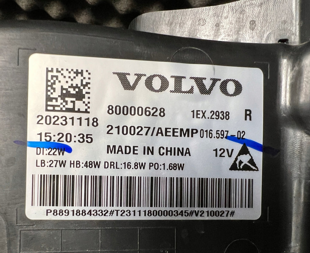 Frontscheinwerfer Volvo 80000628 Full LED Rechts Scheinwerfer Headlight SCH5580039230qr