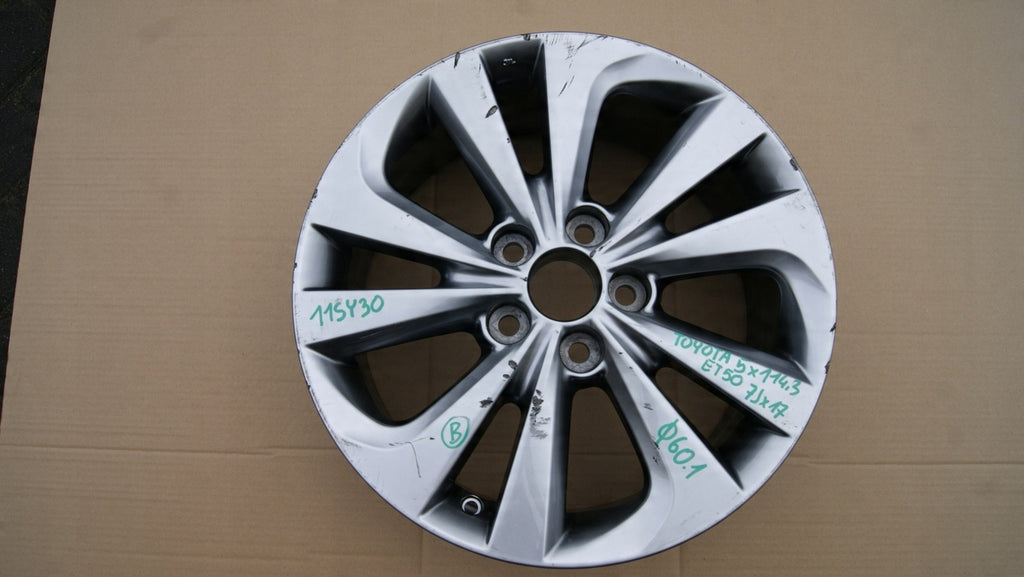 1x Alufelge 17 Zoll 7.0" 5x114.3 Toyota X Rim Wheel