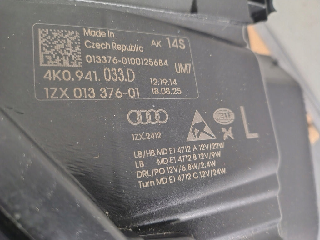 Frontscheinwerfer Audi A6 C8 4K0941033D Full LED Links Scheinwerfer Headlight SCH9533711028rr