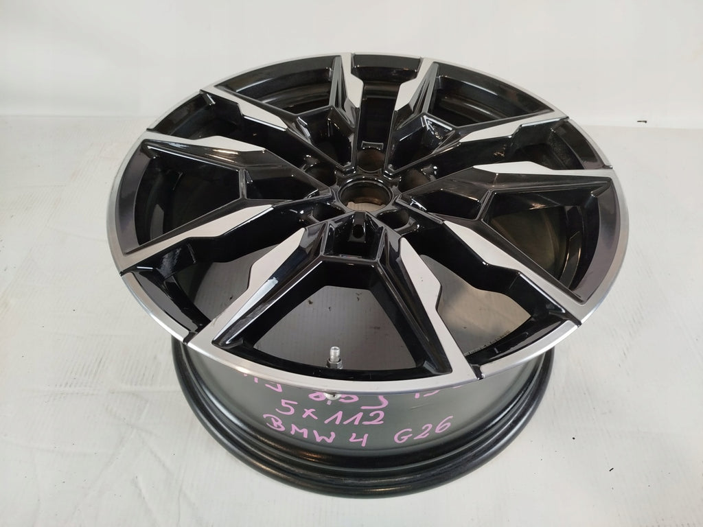 1x Alufelge 19 Zoll 8.5" 5x112 35ET Glanz Schwarz 8089227 BMW I4 G26 Rim Wheel FEL3555805064da