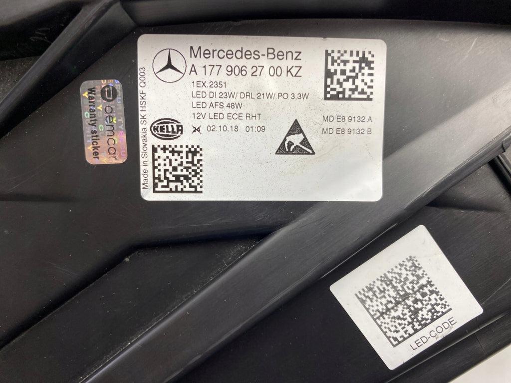 Frontscheinwerfer Mercedes-Benz W177 A1779062700 LED Links Headlight SCH2529245292ur