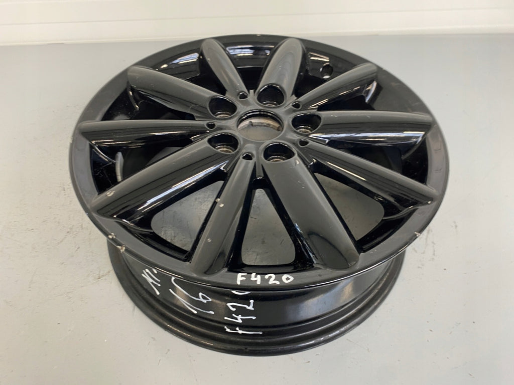 1x Alufelge 16 Zoll 5.5" 5x112 46ET Glanz Schwarz 6866674 Mini F57 F56 F55 FEL6504851283ch