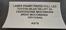 Load image into Gallery viewer, Frontscheinwerfer Toyota Hilux VIII Full LED Rechts Scheinwerfer Headlight SCH9892425655du