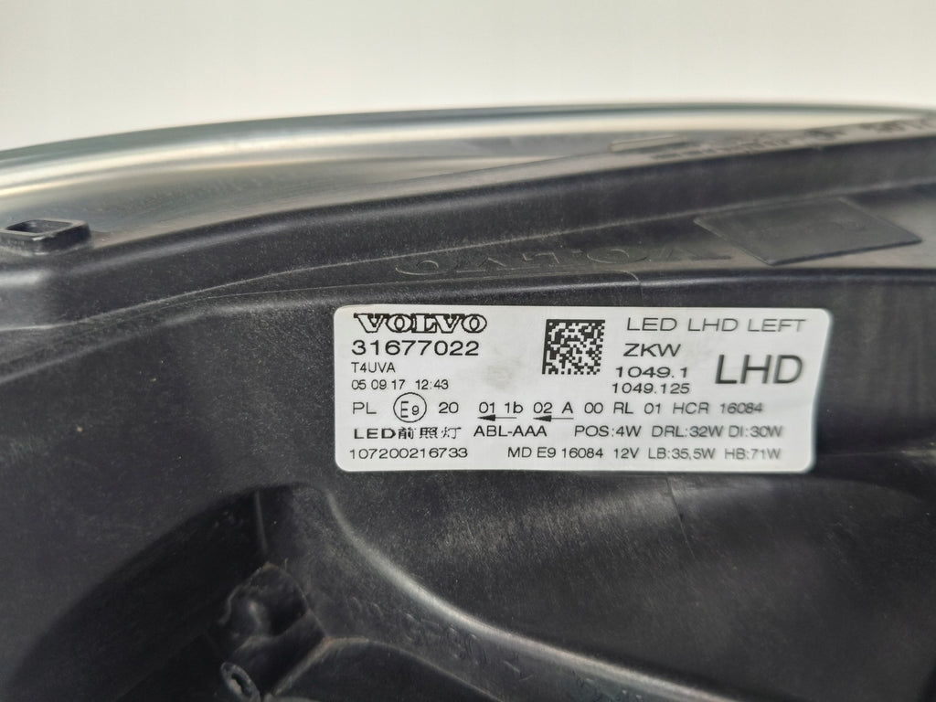 Frontscheinwerfer Volvo V40 31677022 Full LED Links Scheinwerfer Headlight SCH7035035496my