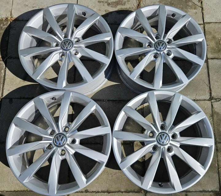 4x Alufelge 17 Zoll 6.0" 5x112 48ET Glanz Silber 5G0601025 VW Golf I Rim Wheel FEL1959939945hc