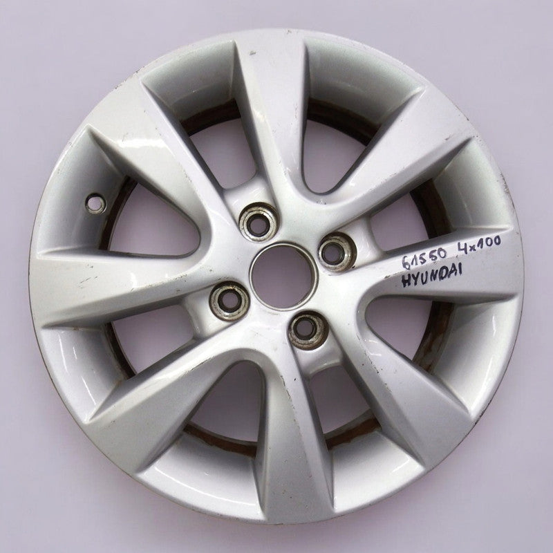 1x Alufelge 15 Zoll 6.0" 4x100 50ET Silber Hyundai I10 Rim Wheel