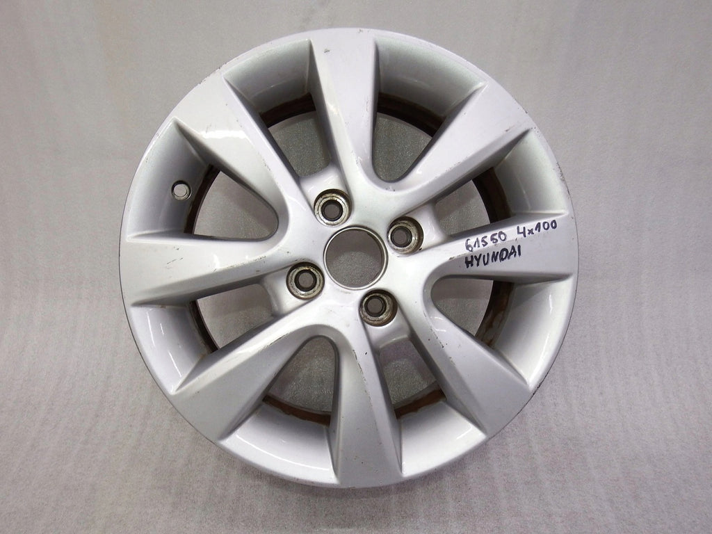 1x Alufelge 15 Zoll 6.0" 4x100 50ET Silber Hyundai I10 Rim Wheel