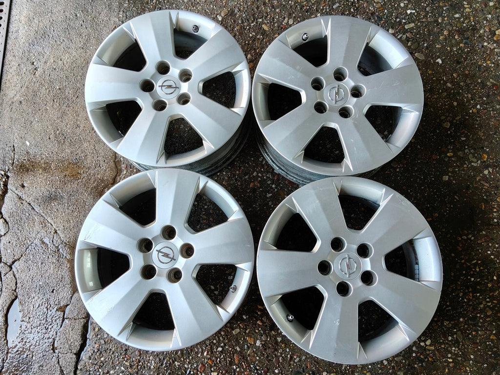 4x Alufelge 16 Zoll 6.5" 5x110 41ET Glanz Silber Opel Vectra Rim Wheel FEL4250732169uv