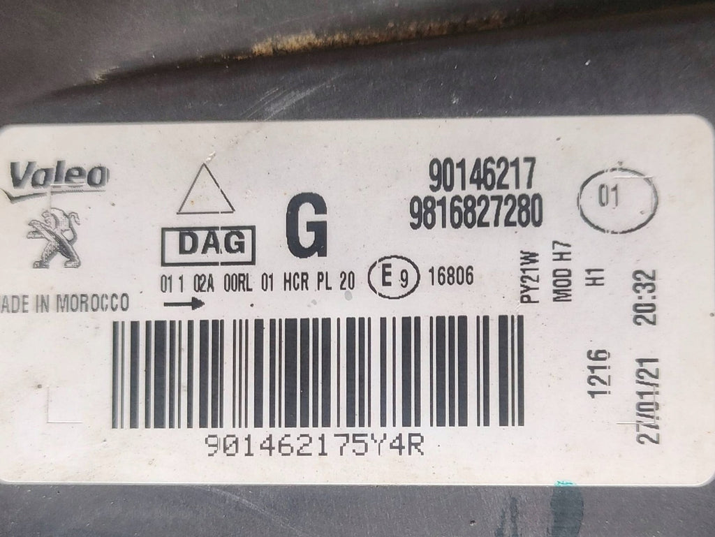 Frontscheinwerfer Peugeot Rifter 9816827280 Links Scheinwerfer Headlight