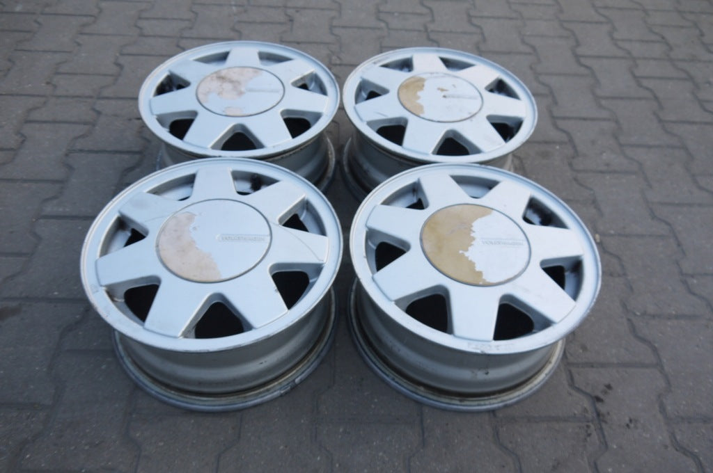 4x Alufelge 14 Zoll 6.0" 4x100 38ET Silber 357601025C VW Rim Wheel FEL9020996141wz