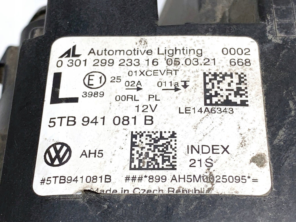 Frontscheinwerfer VW Touran LORK-730-133864 5TB941081B 5TB941081B5TB941081 Links