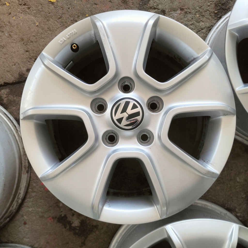 4x Alufelge 16 Zoll 6.5" 5x120 62ET Glanz Silber 2H0071496 VW Amarok Rim Wheel FEL3625633769xc