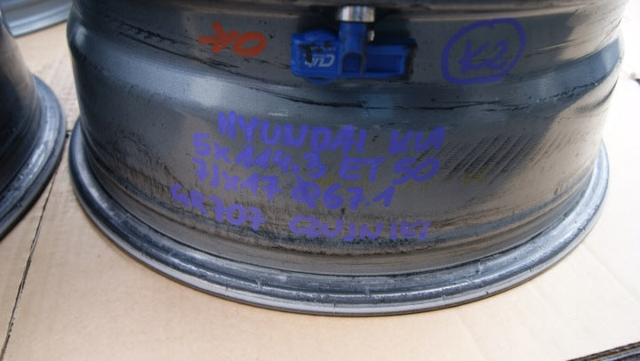 4x Alufelge 17 Zoll 7.0" 5x114.3 Hyundai Rim Wheel FEL5602039192su