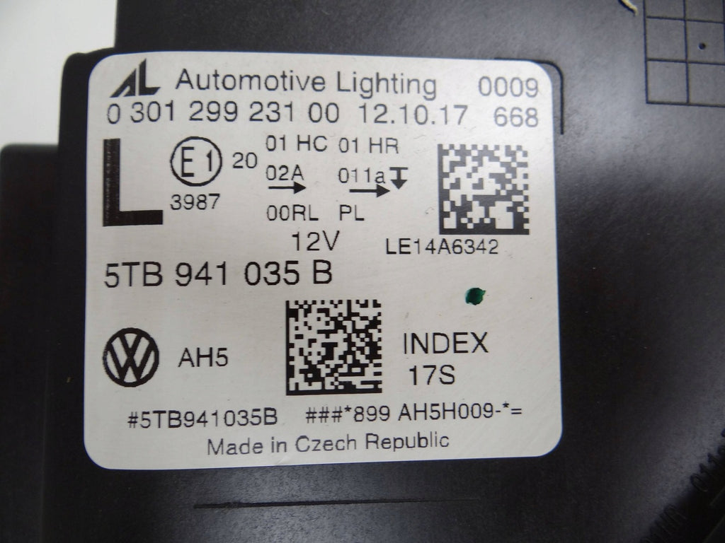 Frontscheinwerfer VW Touran 5TB941035B 030129923100 LED Links Headlight SCH1882459014yd