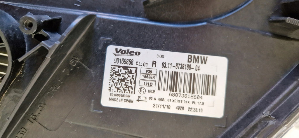 Frontscheinwerfer BMW X2 F39 8738186 LED Rechts Scheinwerfer Headlight SCH2046242941ov