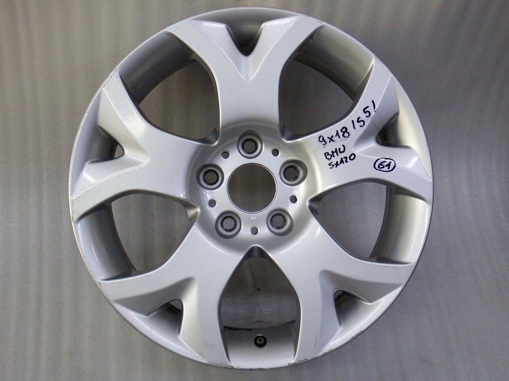 1x Alufelge 18 Zoll 9.0" 5x120 51ET Glanz Silber 3401203 BMW X3 E83 Rim Wheel FEL4616841896nl