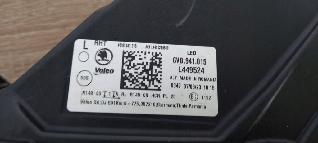 Frontscheinwerfer Skoda Fabia I 6VB941015 LED Links Scheinwerfer Headlight SCH3314980081fs